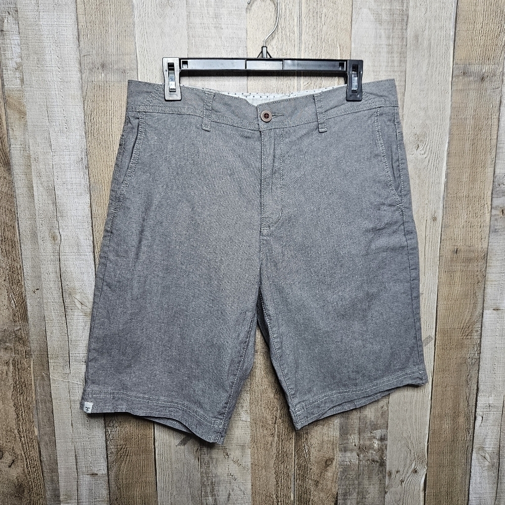Five Four Chino Shorts Mens Size 33 Gray Flat Front Casual